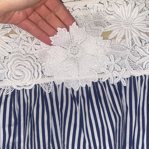 Milly Lilly Ombré Striped Off The Shoulder Crop Top - Picture 7 of 8